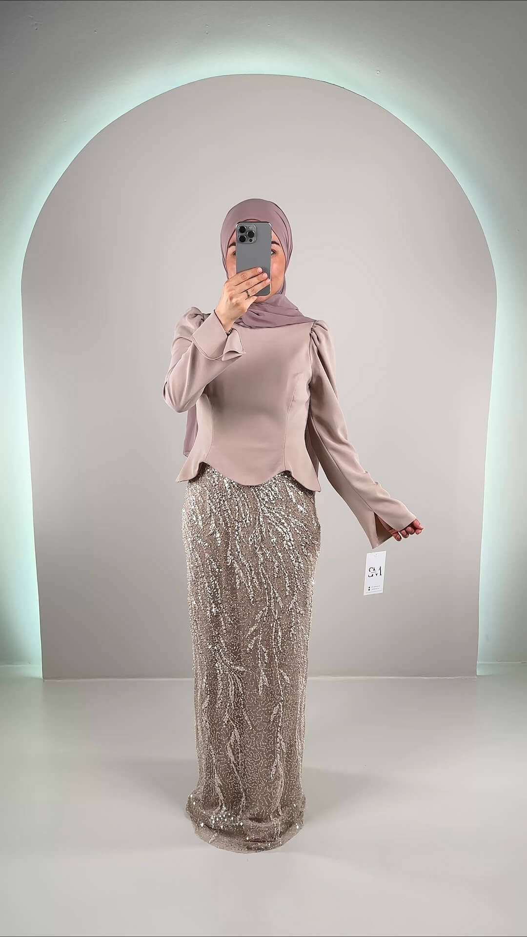 Hisra Abendkleid Beıge