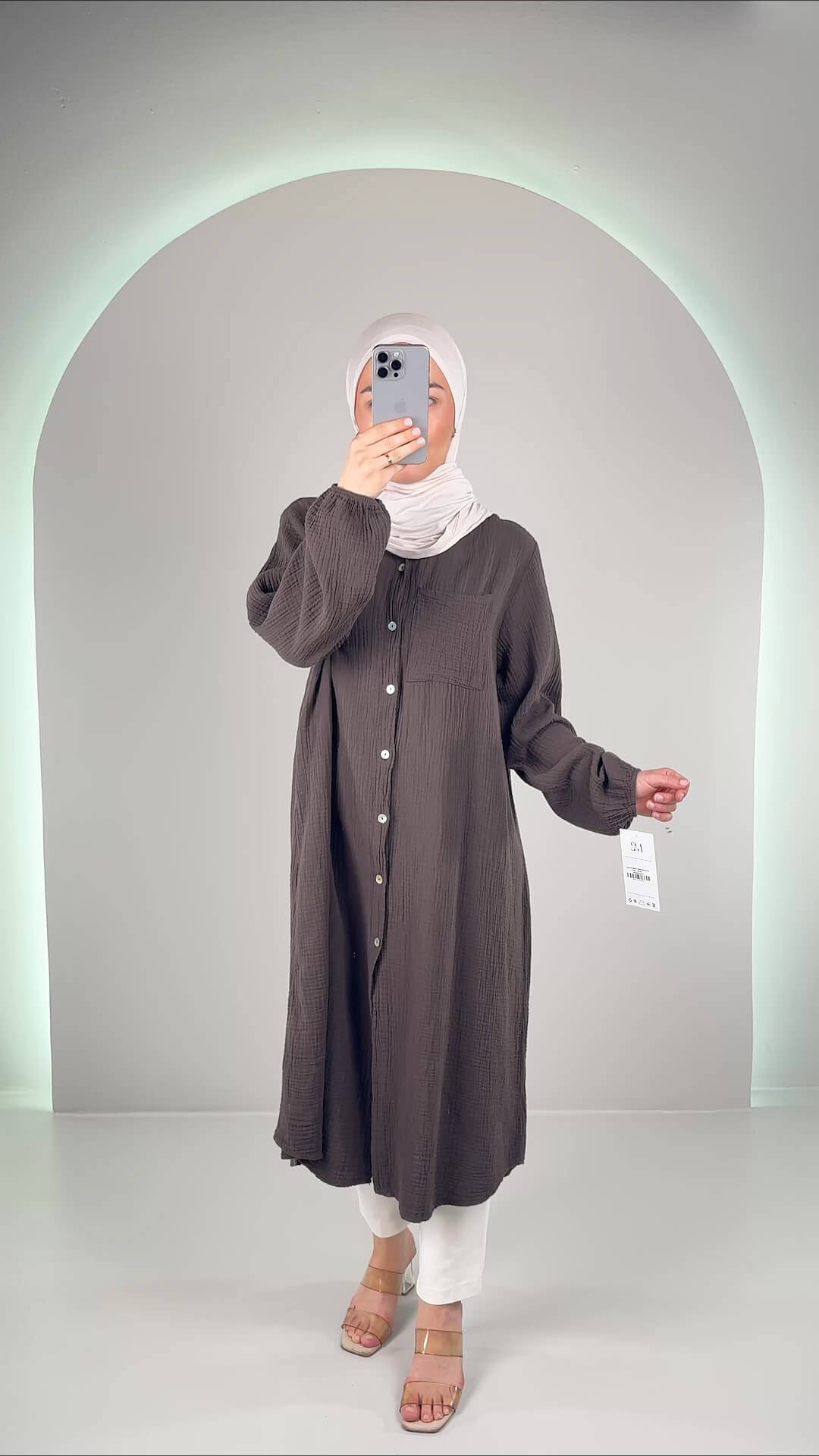 Yale Musselin Oberteil Braun