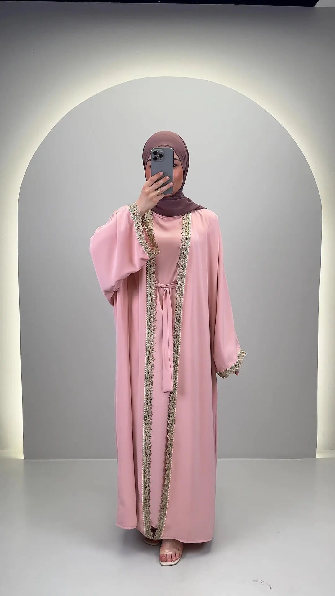 Set Abaya Lima Rosa