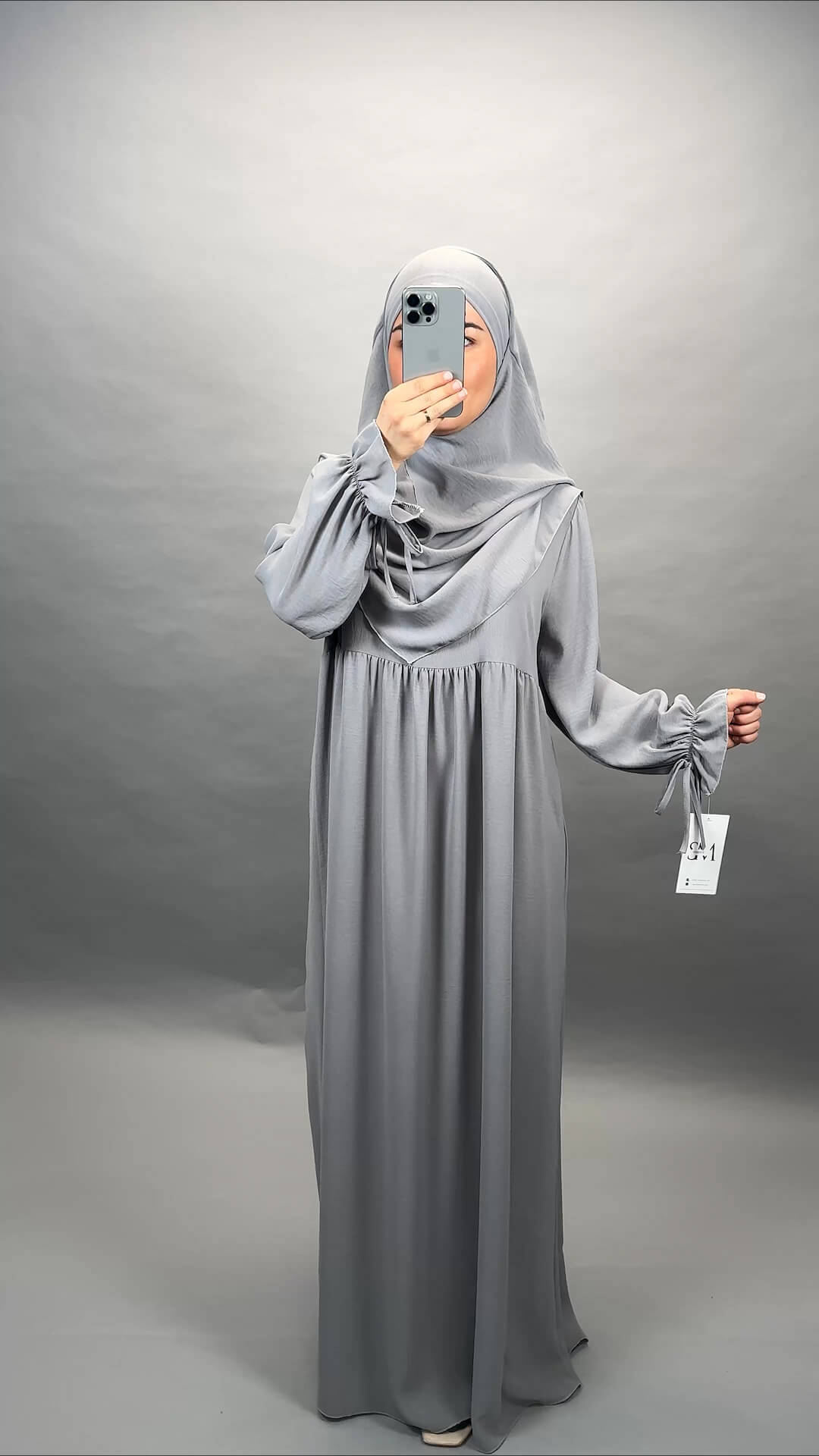 Mila Abaya Set grigio