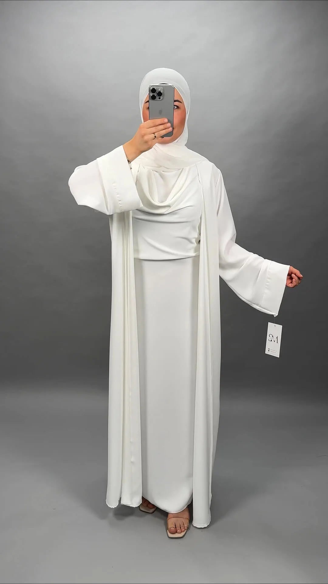 Sema Abaya Set bianco