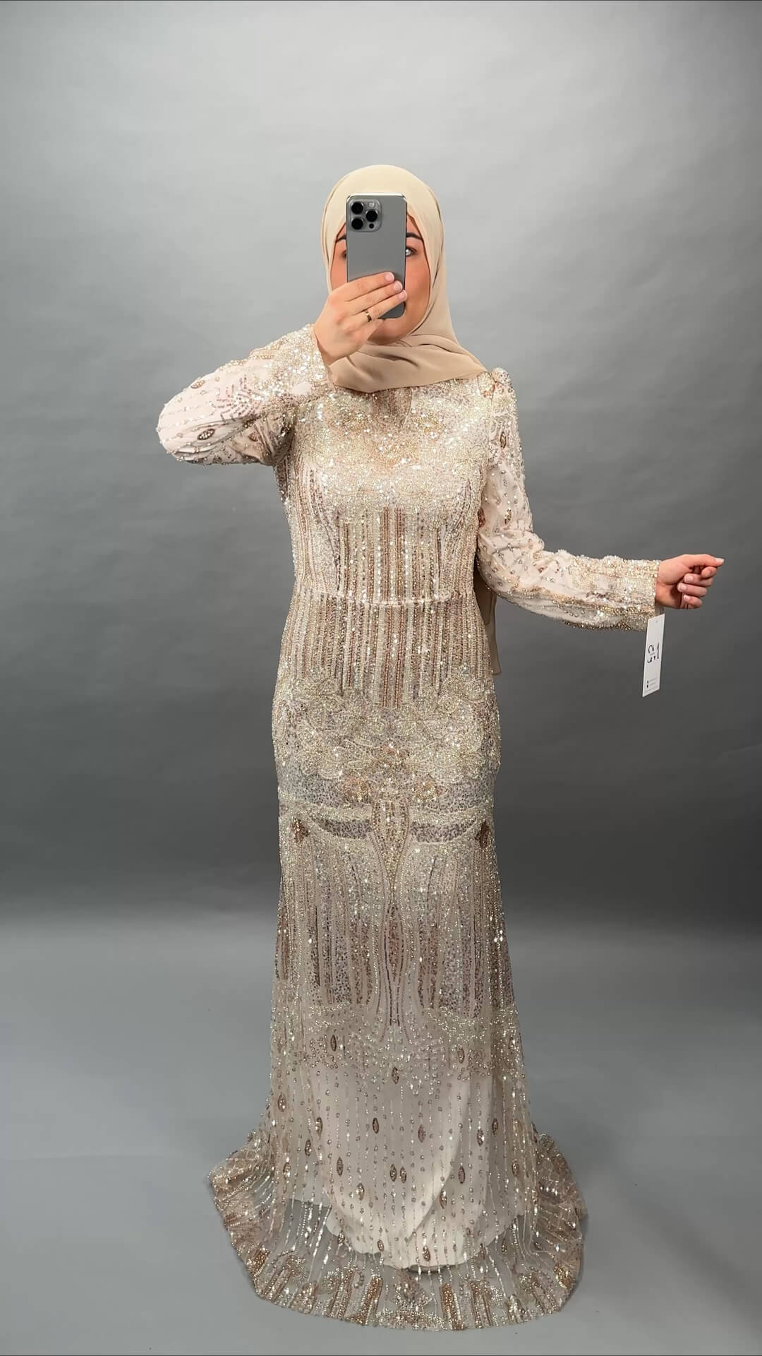 Abito da sera Aura beige