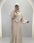 Hifaya Abaya Set con Khimar Beige