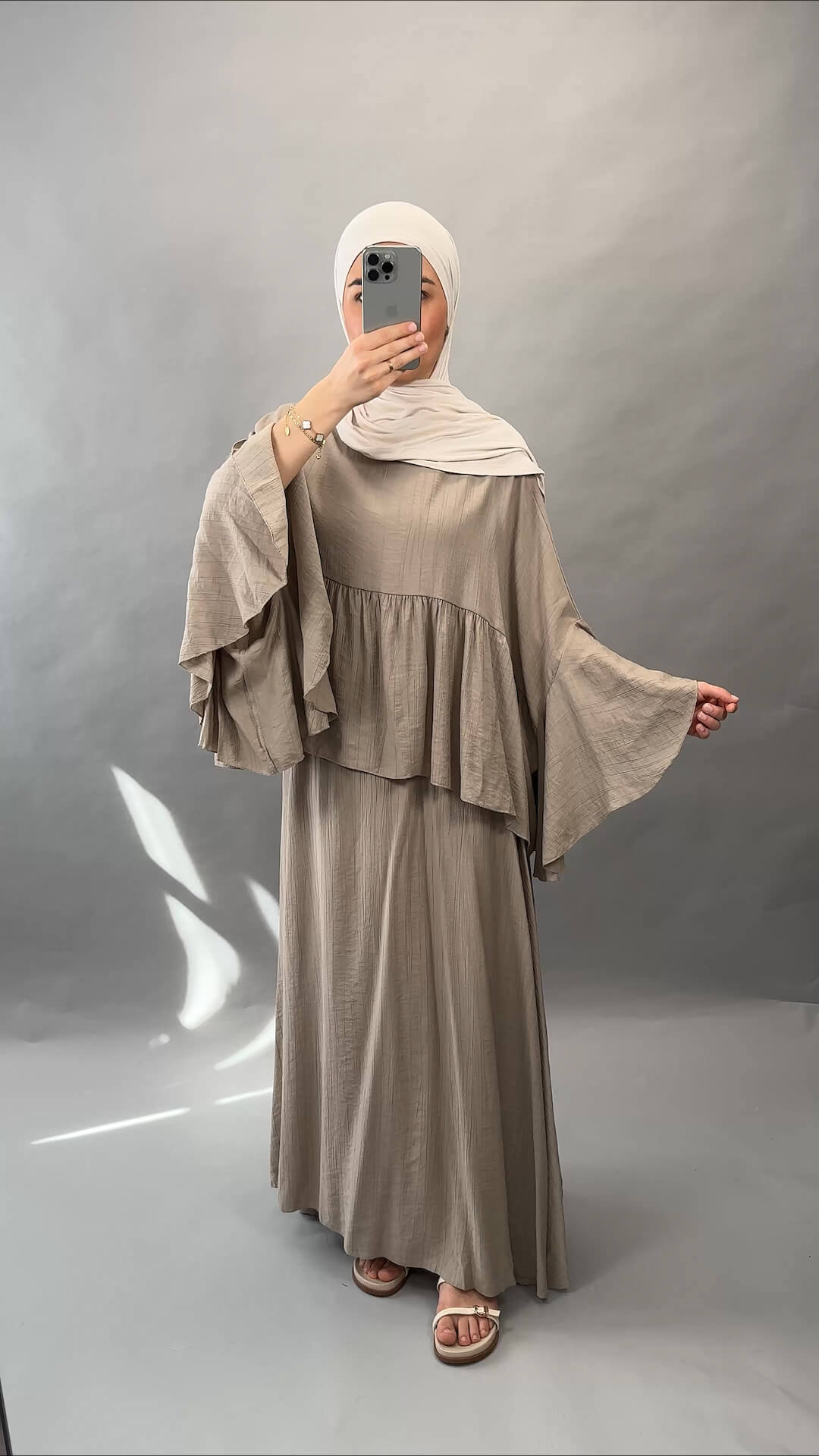 Abito Pina due pezzi tortora