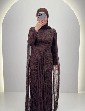 Vestito da sera Nirama marrone
