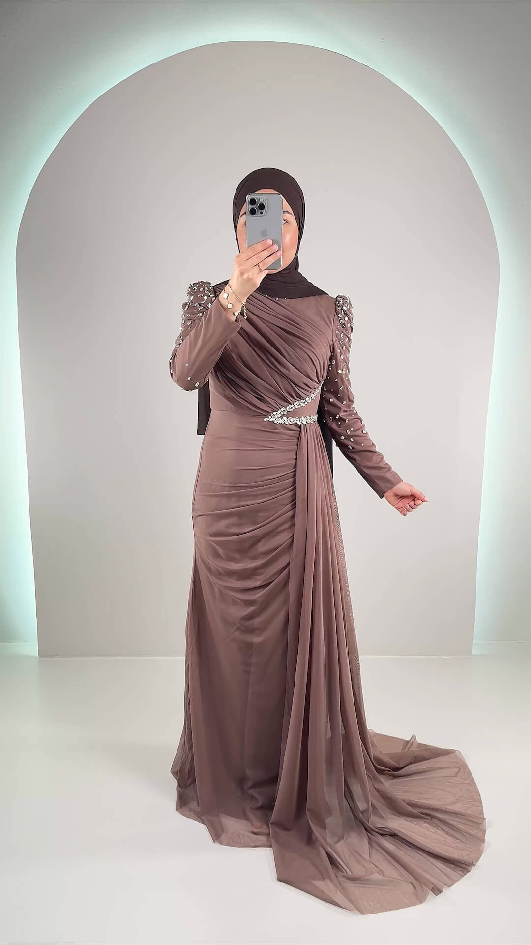 Efila Abendkleid Braun