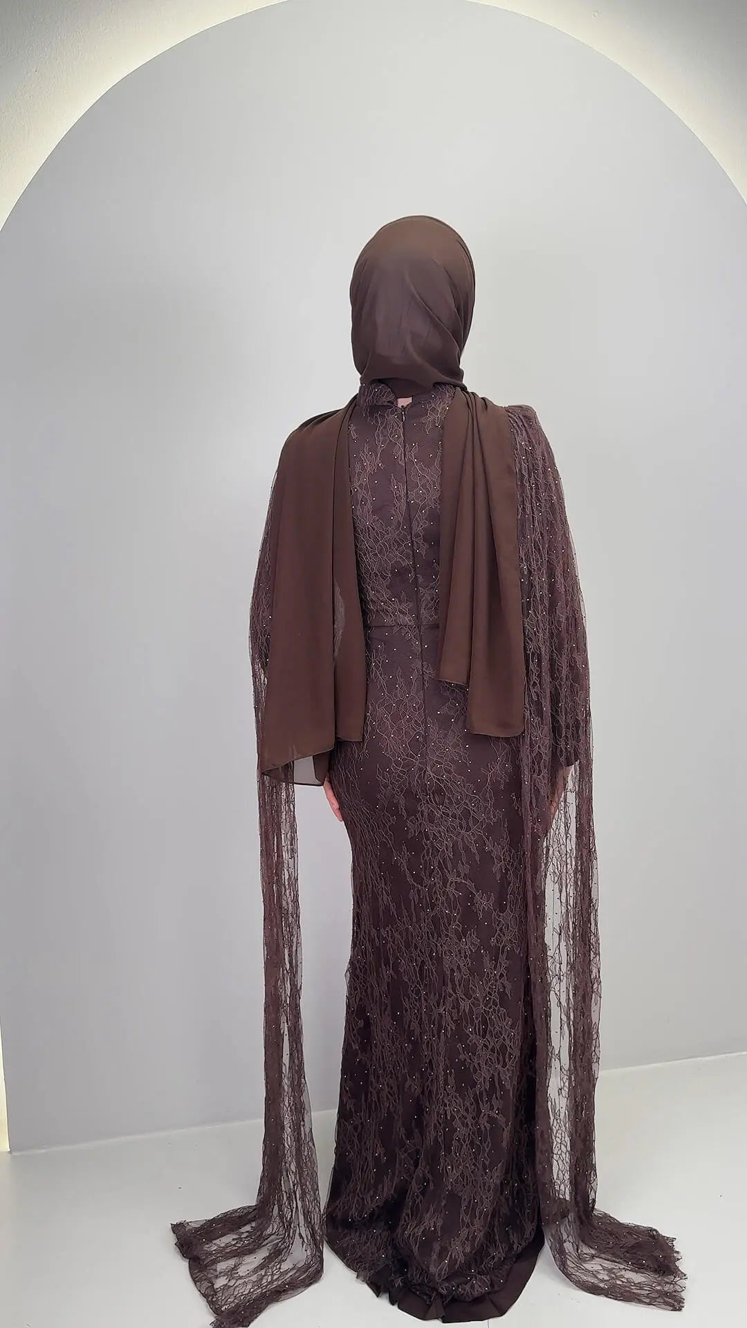 Vestito da sera Nirama marrone