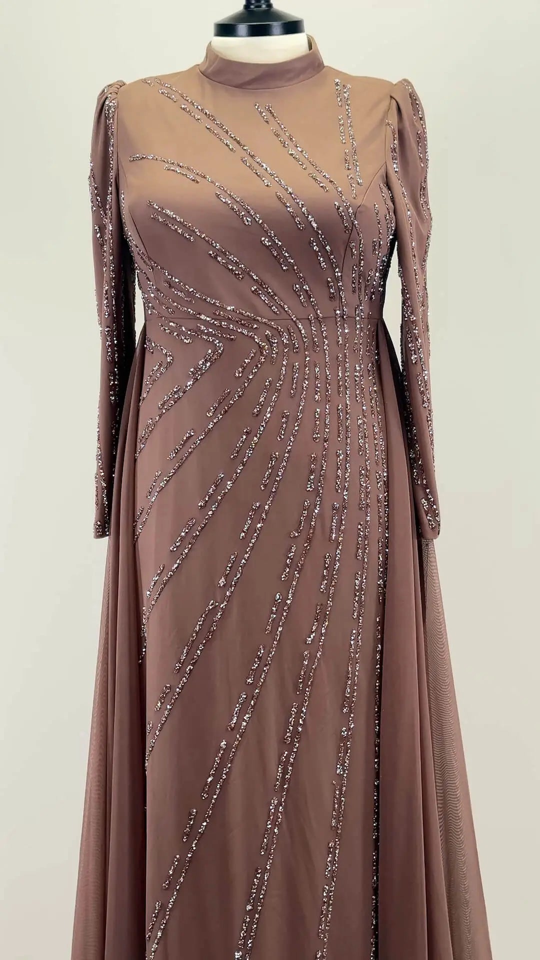 Nayla Abendkleid Taupe