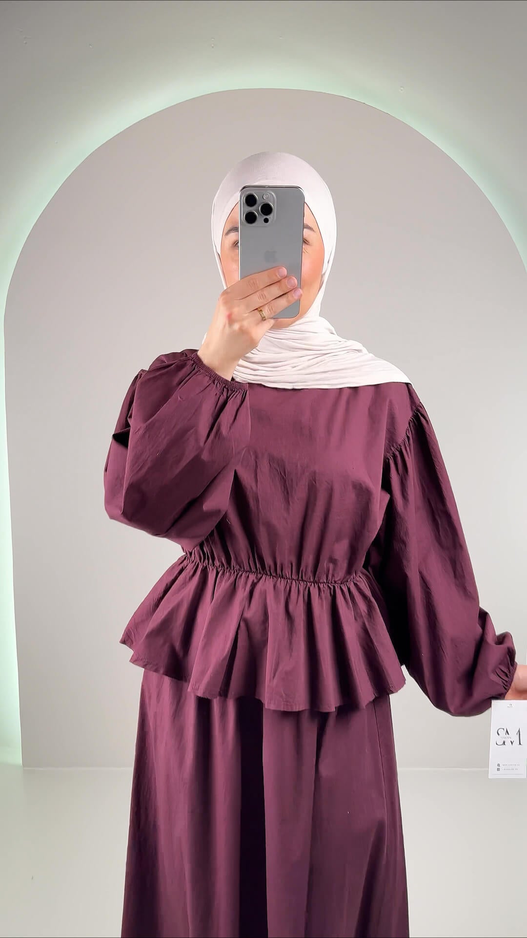 Mirza Zweiteiler Weinrot