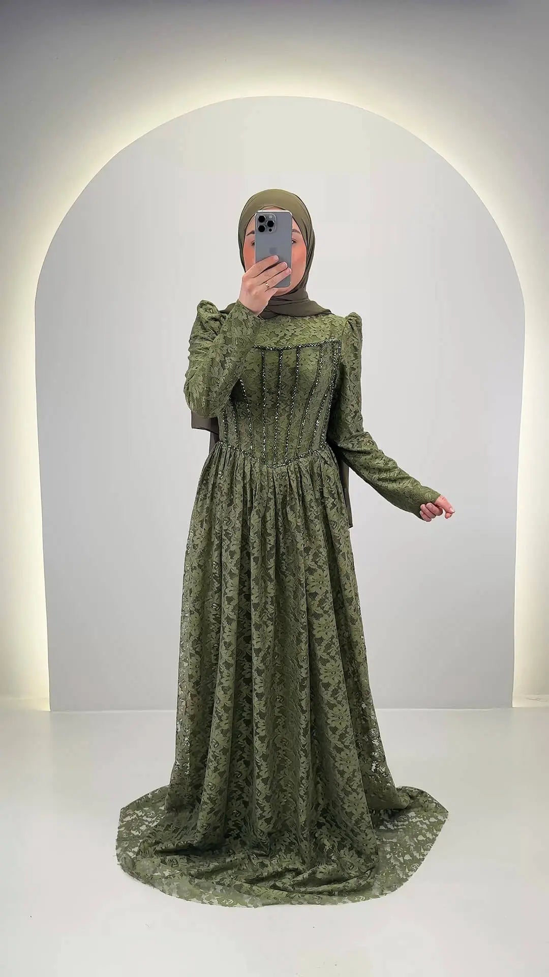 Mina Abito da sera verde