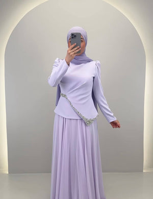 Riyana Abito da Sera Viola