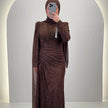Vestito da sera Asell Marrone
