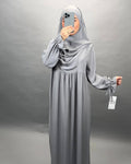 Mila Abaya Set con Khimar Grigio