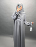 Mila Abaya Set con Khimar Grigio