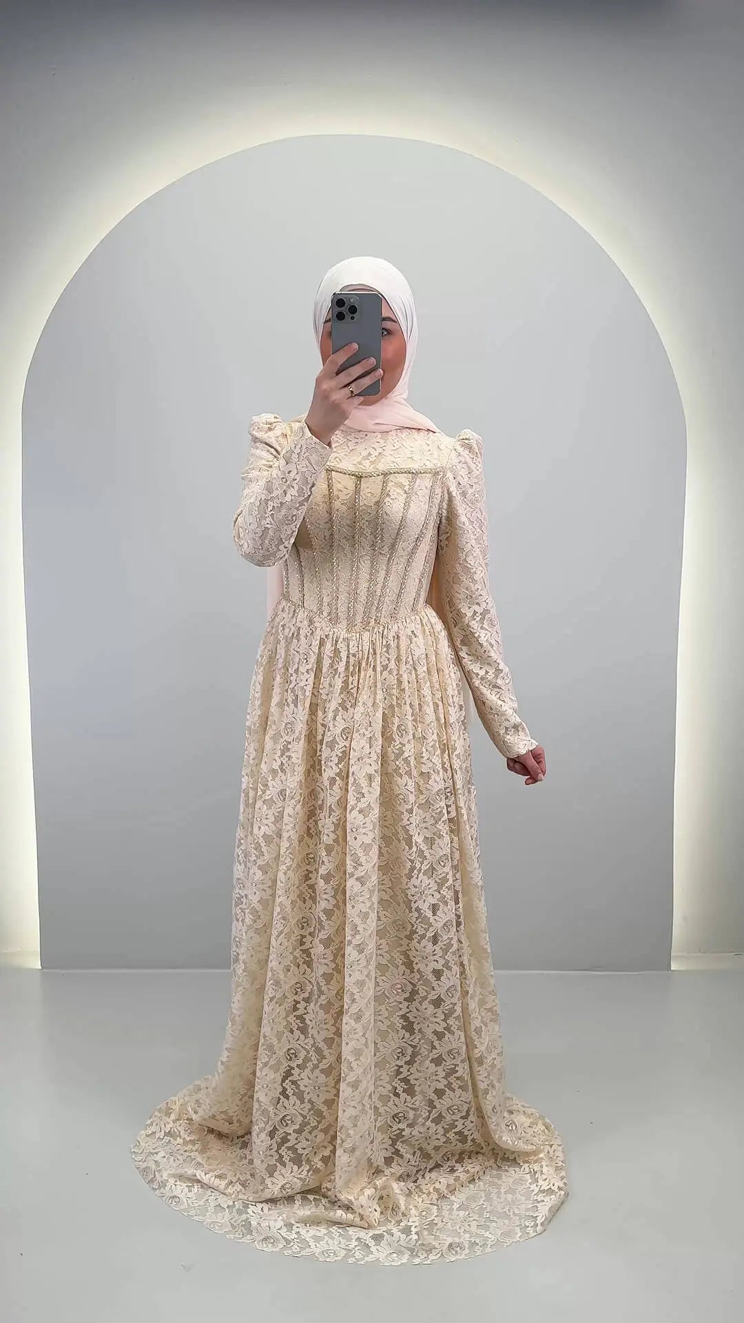 Mina Abito da sera Beige