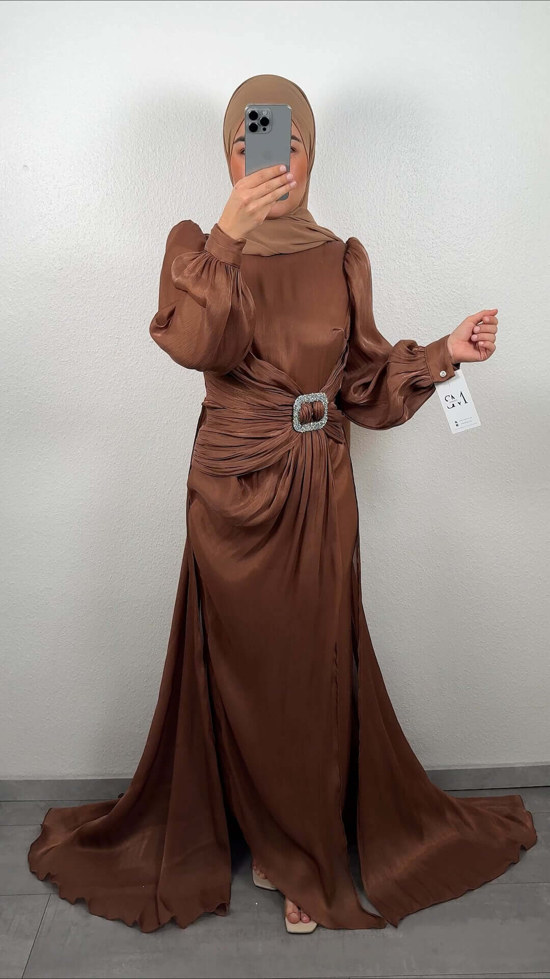 Nur evening dress brown