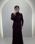 Rozan Evening dress Brown 01