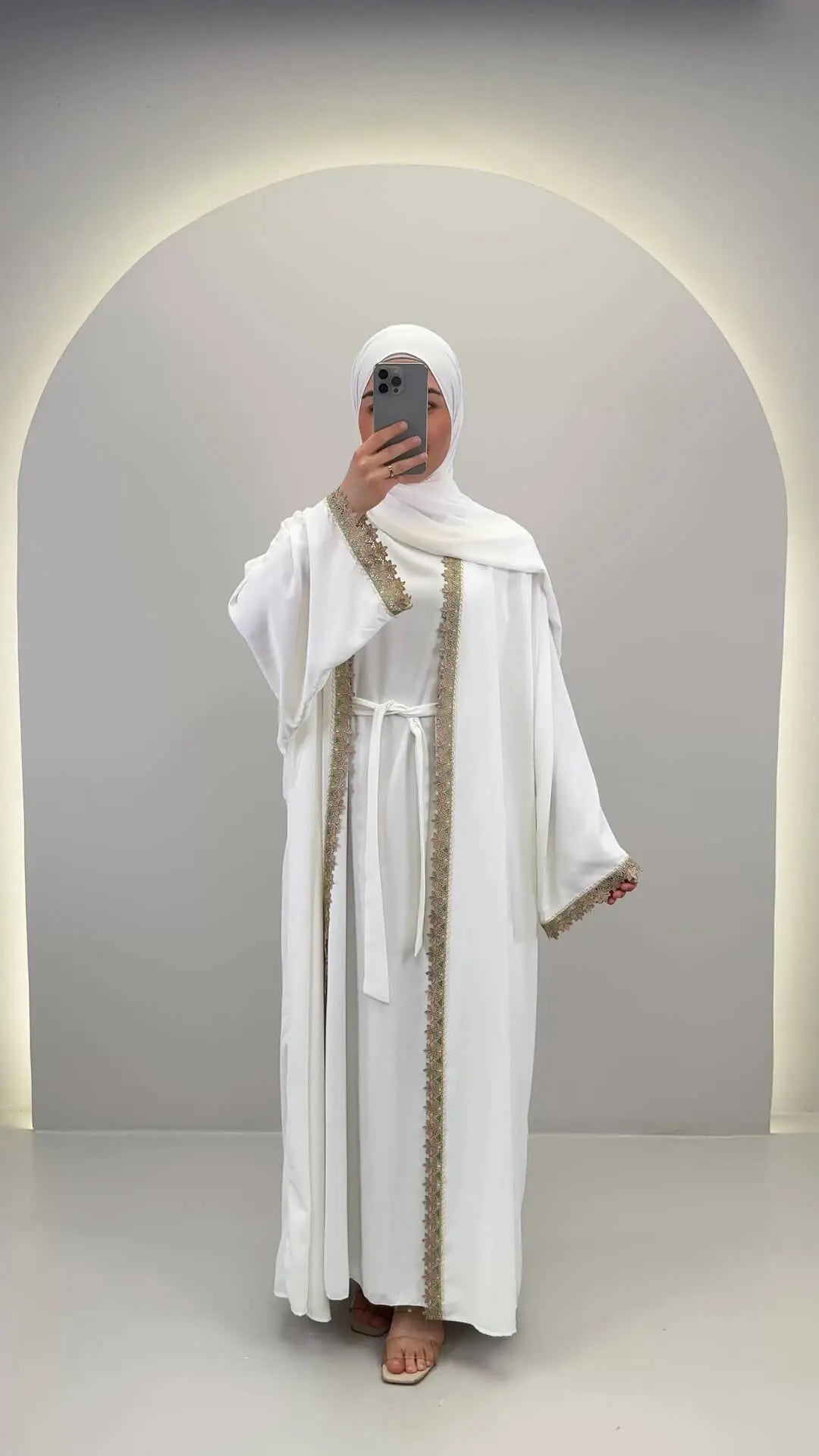 Lima Abaya Set Weiß