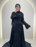 Abito da sera Azmia nero con Hijab