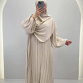 Hifaya Abaya Set with Khimar Beige