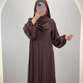 Hifaya Abaya Set mit Khimar Braun
