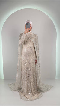 Milea Abito da Sera Beige