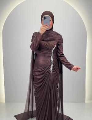 Abito da sera Velina marrone