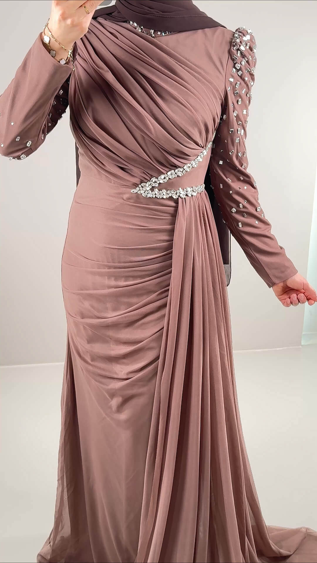 Efila Abendkleid Braun