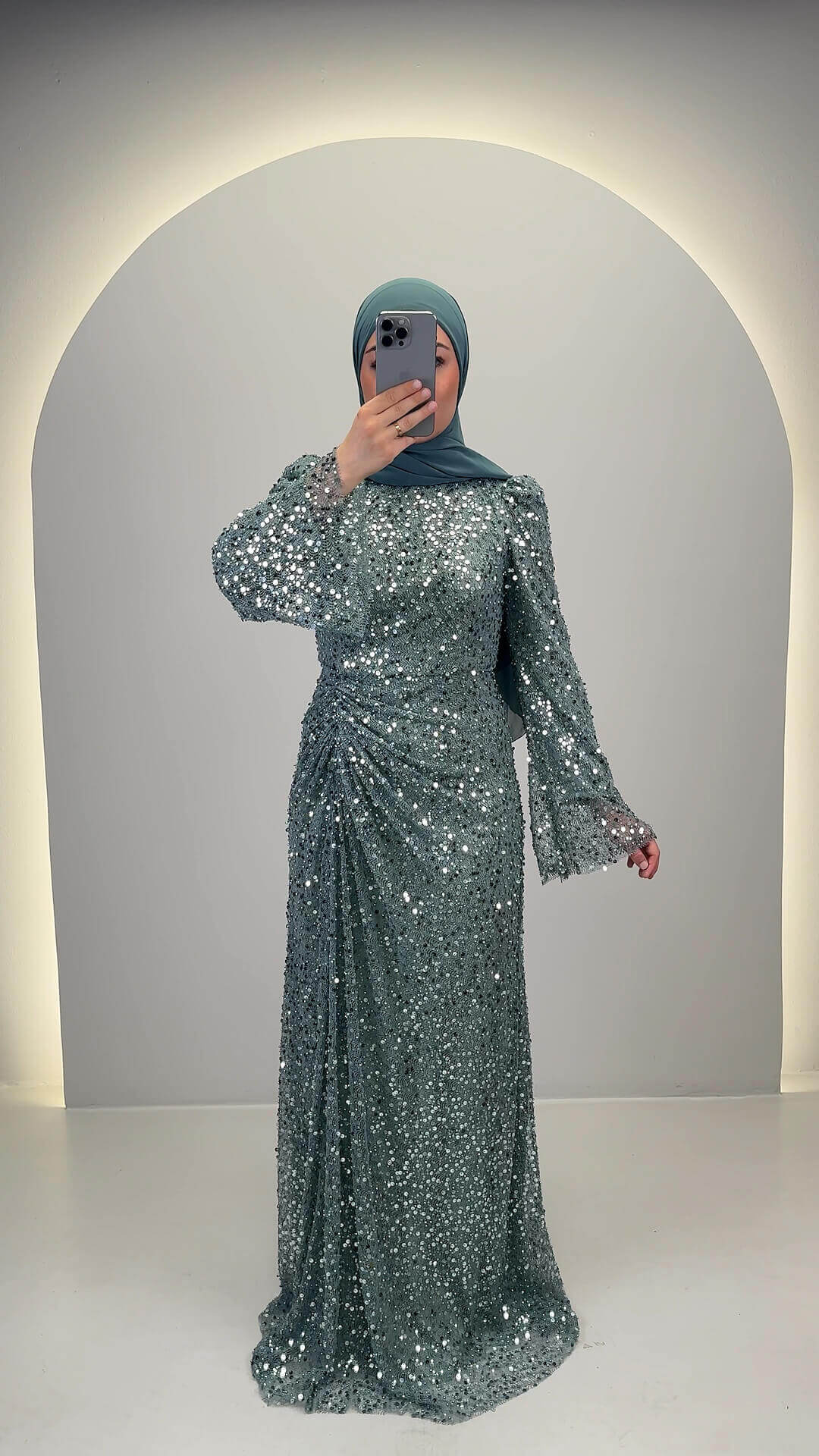 Dunian Abendkleid – Mint – Bild 4