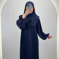 Hifaya Abaya Set with Khimar Dark Blue