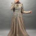 Gözde Exclusive Evening Dress Taupe