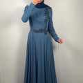 Hilay evening dress blue