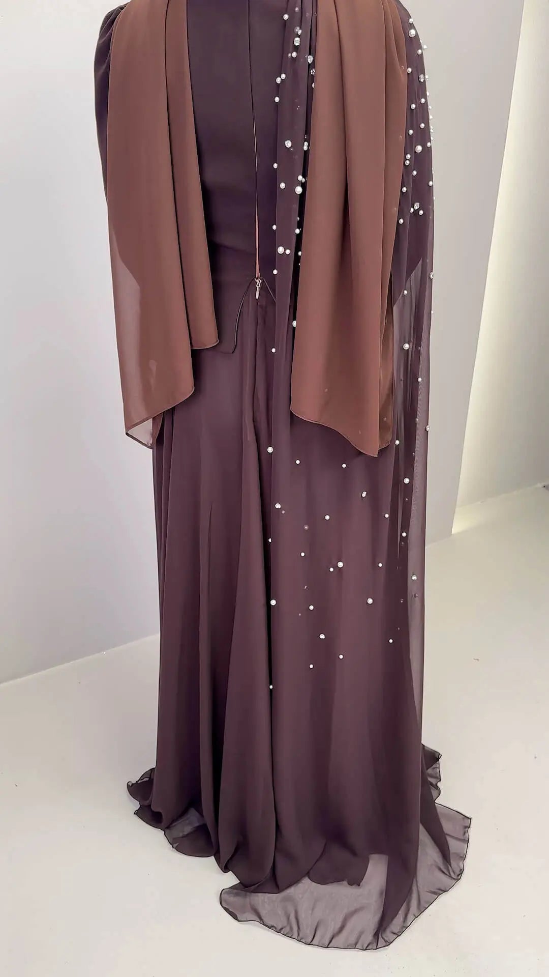 Vestito da sera Seyla marrone