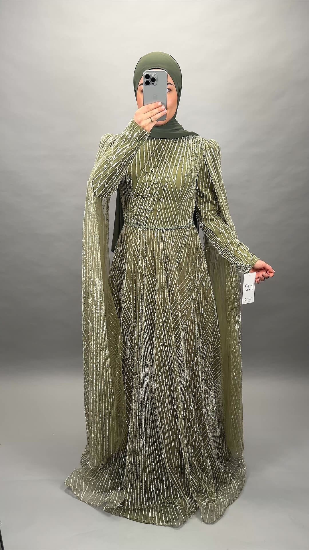 Huma Exclusive evening dress green