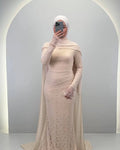 Abito da sera Liora Beige con Hijab