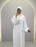 Misa Abaya Set con Khimar Bianco