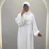 Set Abaya Misa con Khimar Bianco