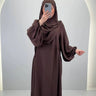 Set Abaya Misa con Khimar Marrone