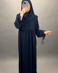 Mila Set Abaya con Khimar Blu scuro