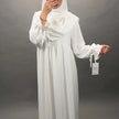Mila Abaya Seti Khimar Beyaz