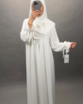 Mila Abaya Set con Khimar Bianco