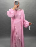Gabiya Abaya Beige Rosa