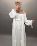 Senem Abaya bianco