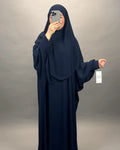 Sila Abaya Set Khimar blu scuro