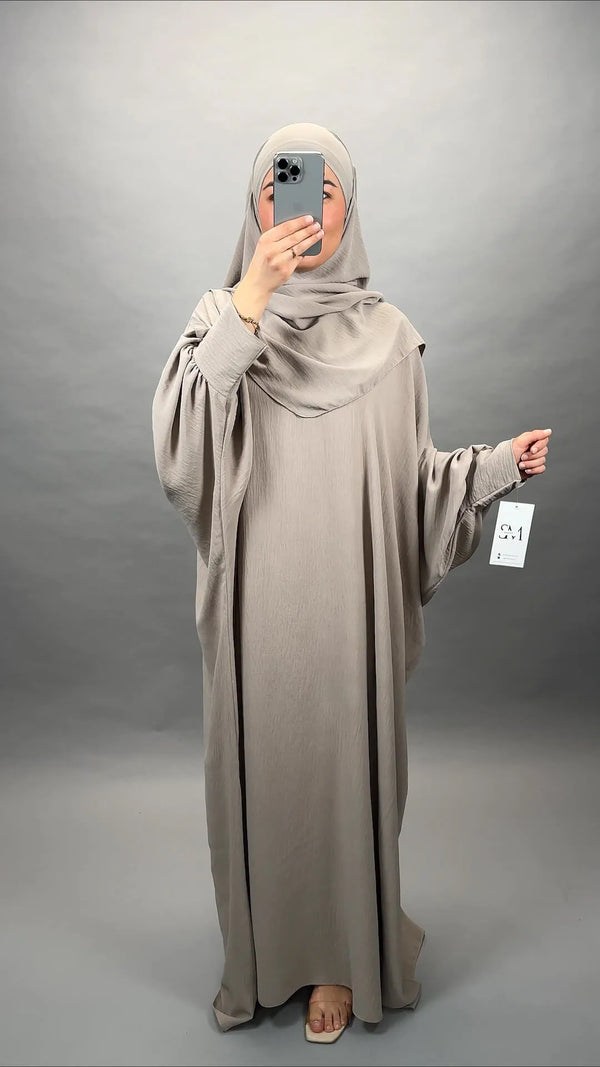 Sila Abaya Set mit Khimar Taupe - Semode