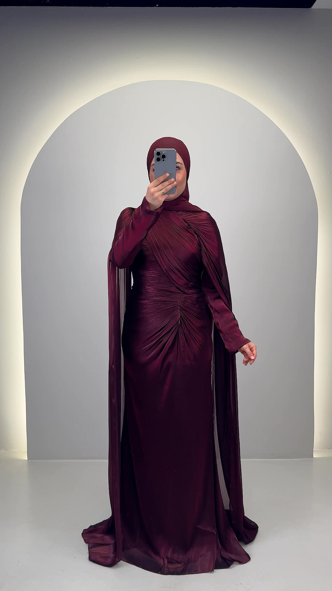 Abito da sera Emira rosso vino